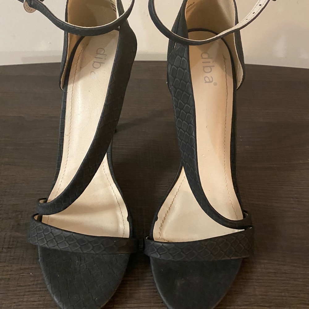 Diba Animal Print Black High Heels